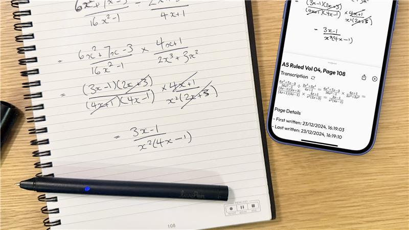 Livescribe LivePen Smart Pen & Smart Paper Notebook Math Sketch