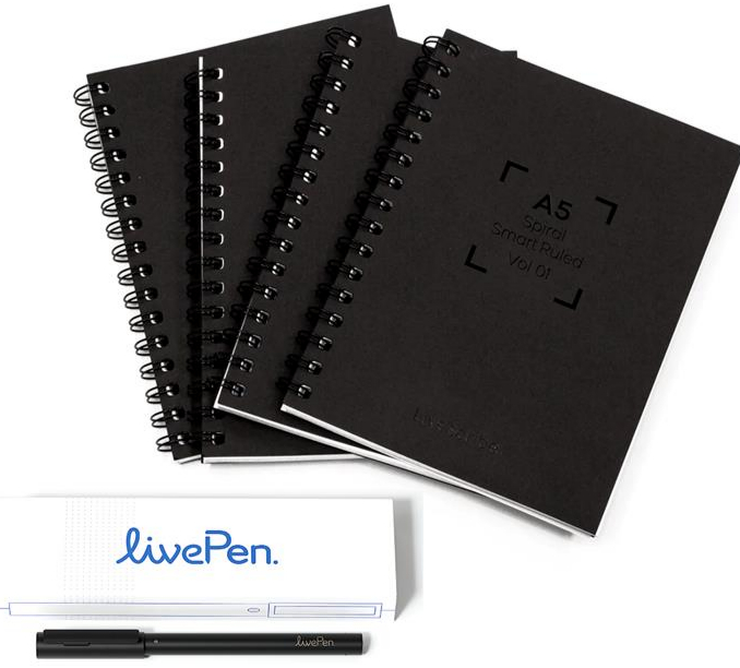 Livescribe LivePen Smart Pen Bundle With Smart Paper Notebooks