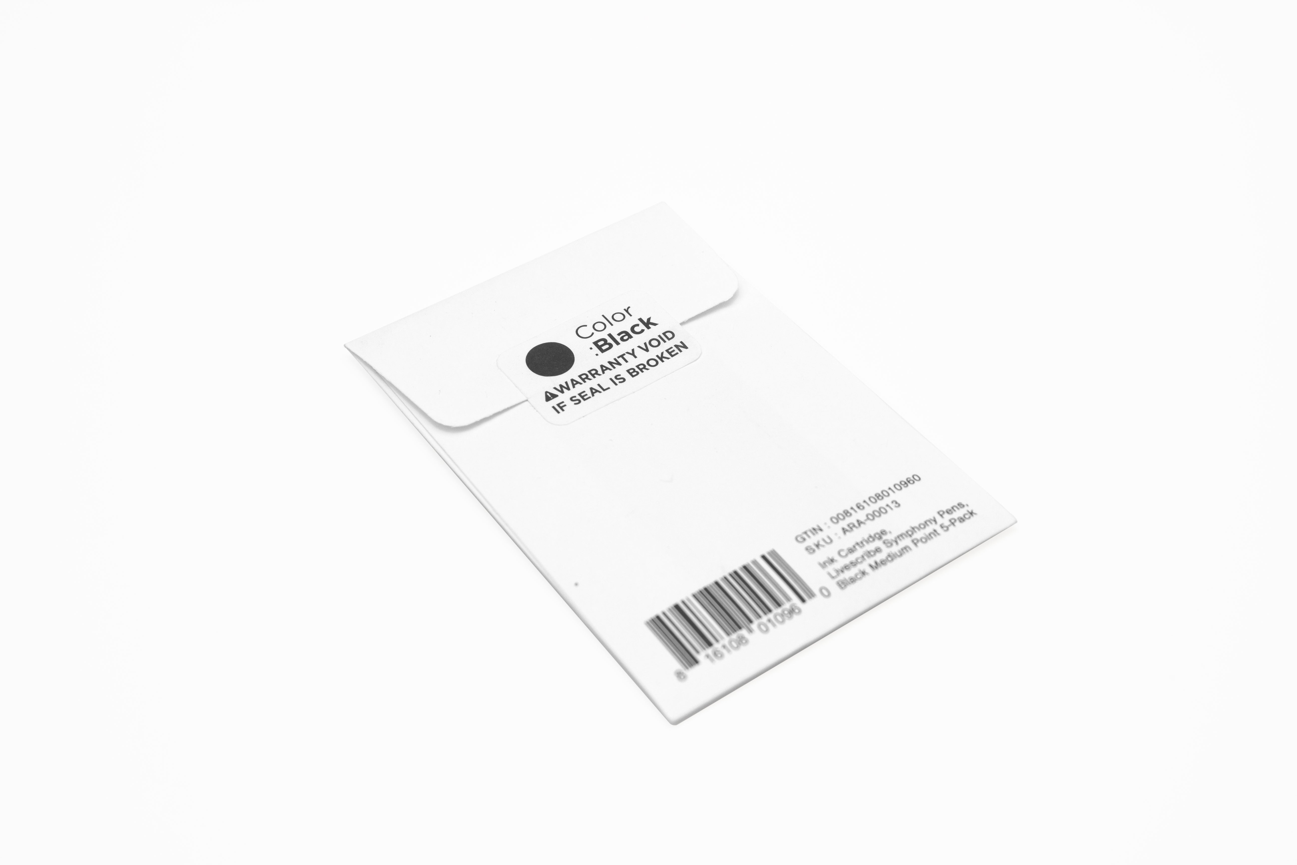 Livescribe LivePen / Symphony Smart Pen Ink Refill 5-pack Black Medium Point (back)