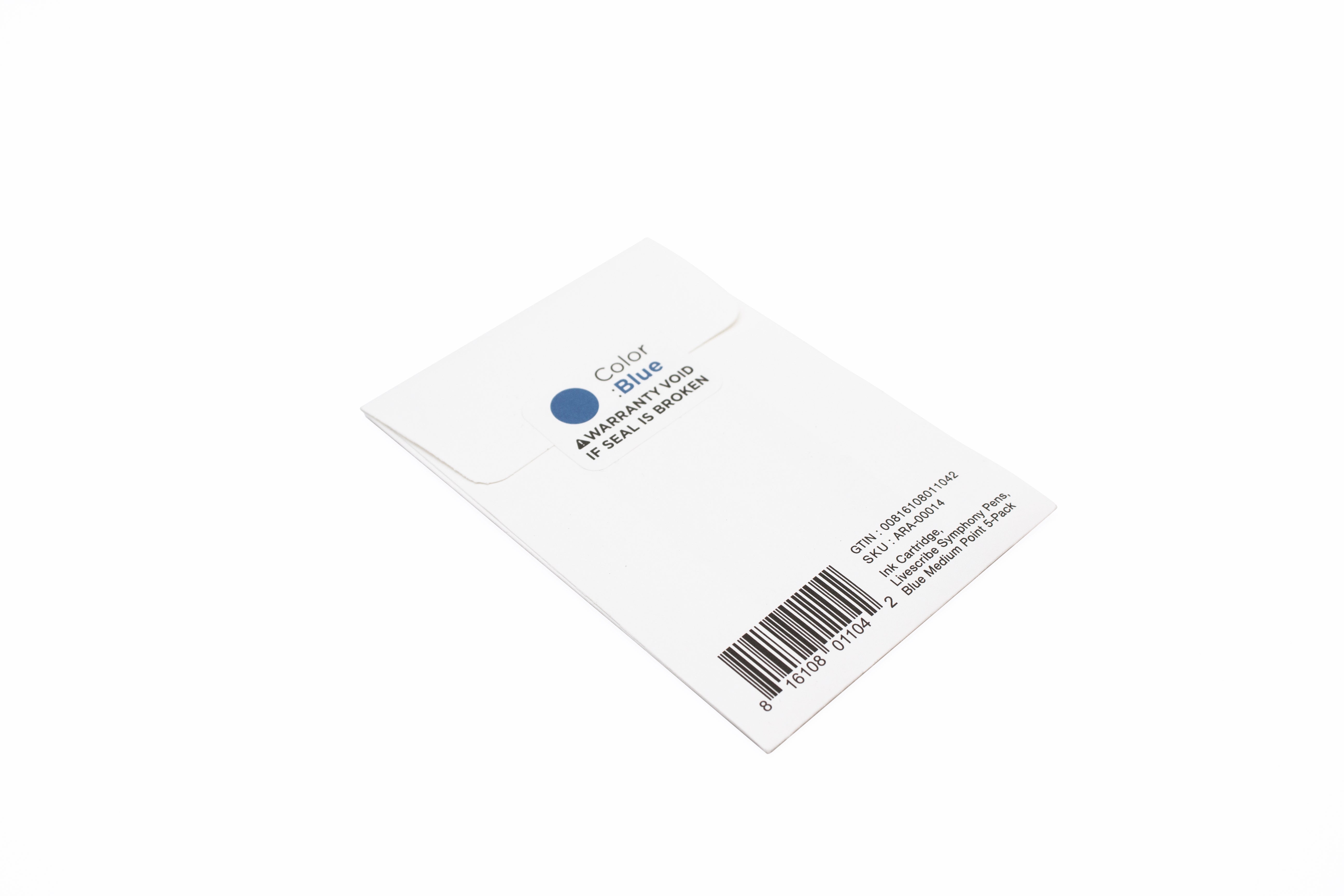 Livescribe LivePen/Symphony Ink Refills, Blue Medium Point, 5-Pack (Back)