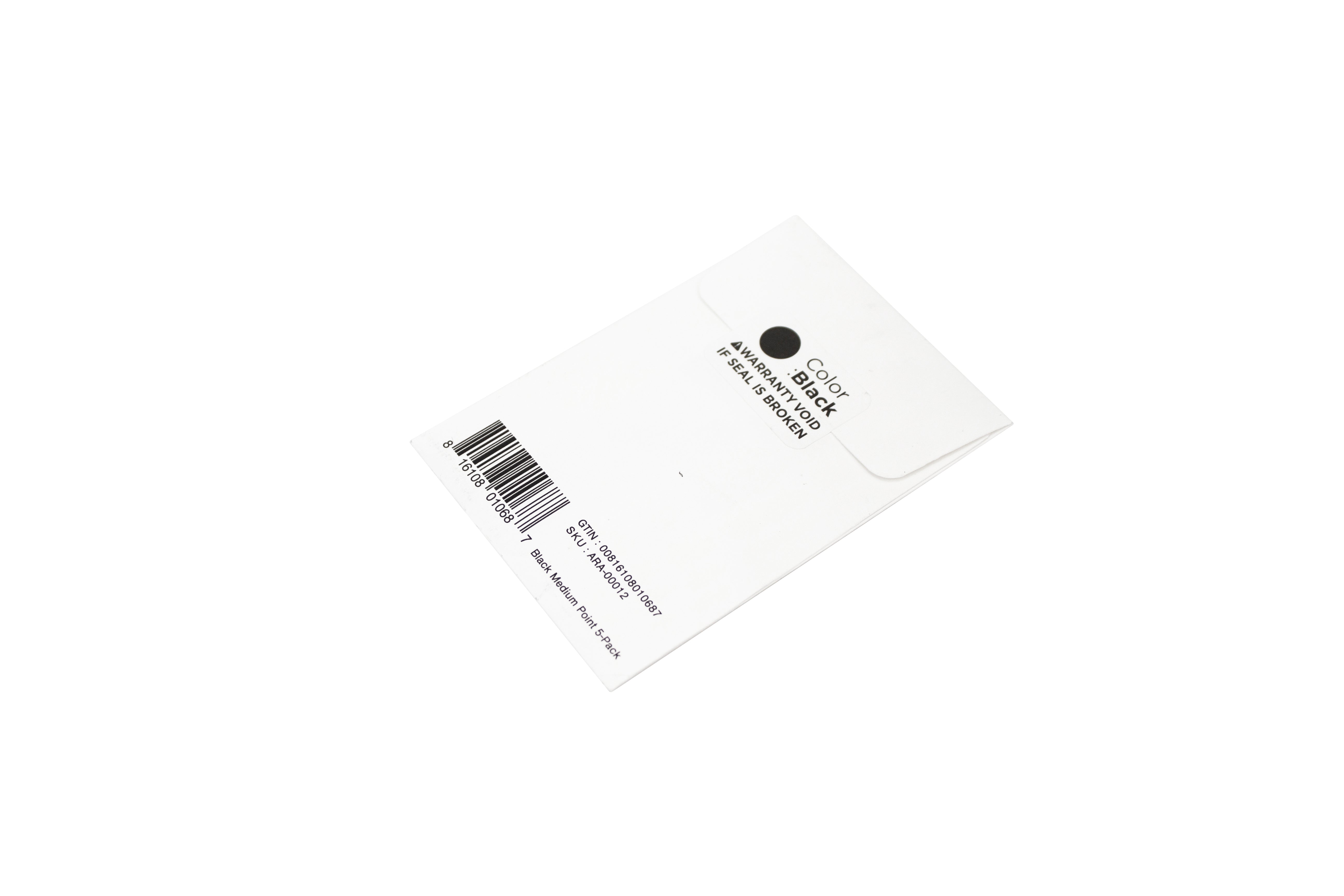 Livescribe Echo Smart Pen Ink Cartridges 5-pack  Black Medium (back)