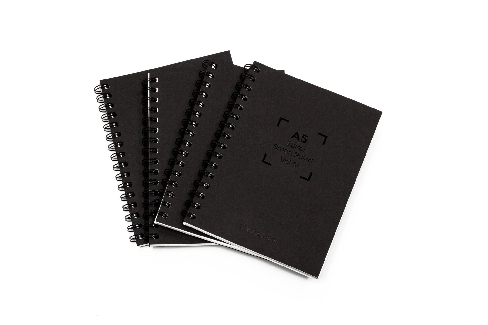 Livescribe Smart Paper Notebooks A5 Spiral Smart Ruled 4-Pack Vol #1-4