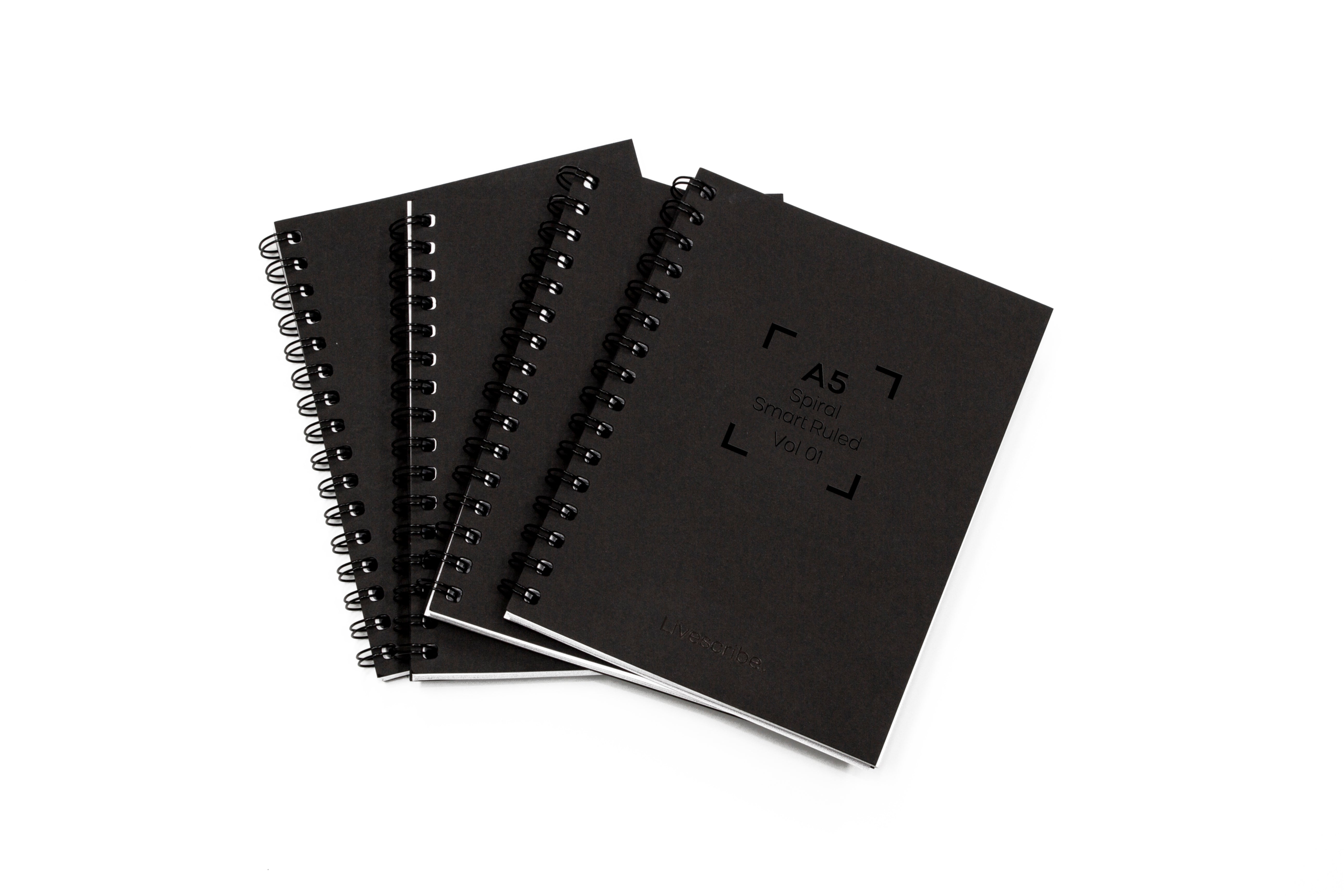 Livescribe Smart Paper Notebooks A5 Spiral Smart Ruled 4-Pack Vol #1-4